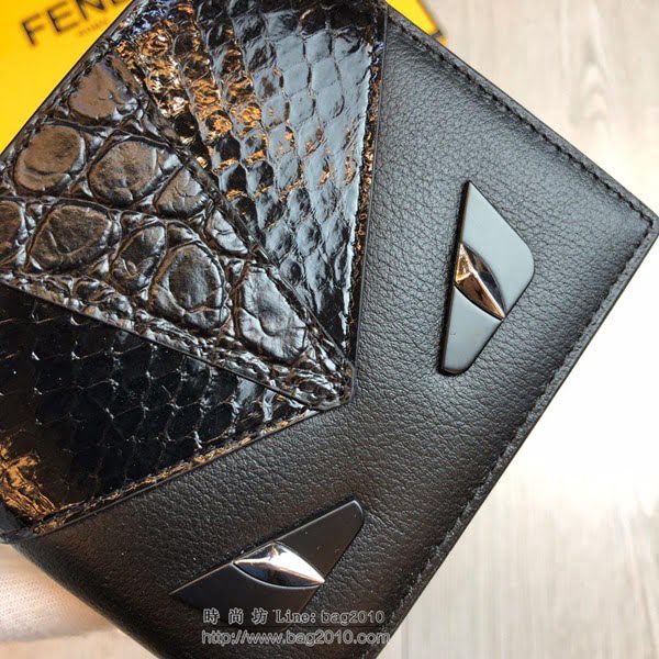 FENDI短夾錢包 19年春夏季最新手包 小摔牛皮 芬迪對折錢包  fdz2141